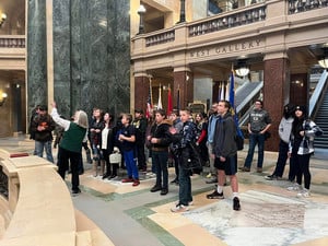 Lemonweir Academy Students tour the State Capitol.