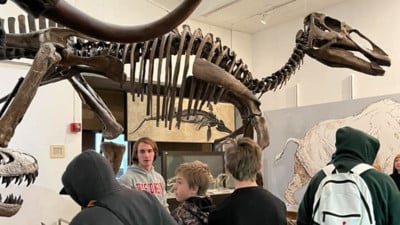 Student attend UW Geology Museum. Students learned about rocks, minerals, volcanoes and fossils.