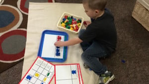 Child learning while playing
