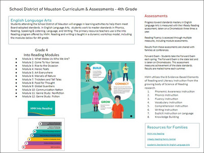 Grade 4 ELA and Math Curriculum photo link