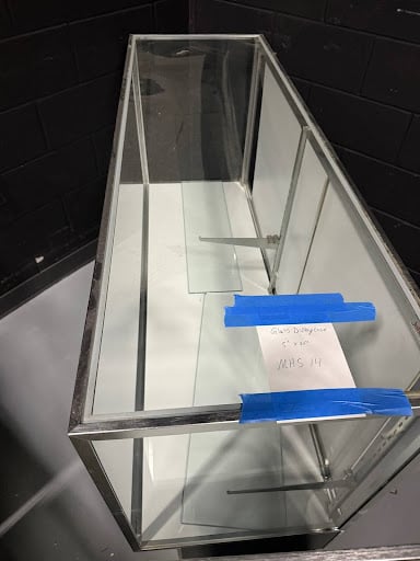 MHS 14 Glass Display case W 5’ D 20”