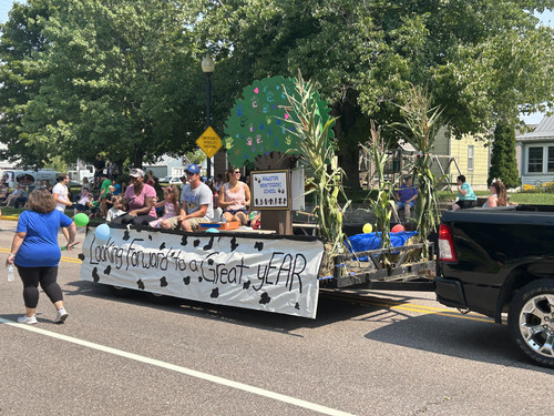 Montessori Charter School represented at the Juneau County Fair Parade