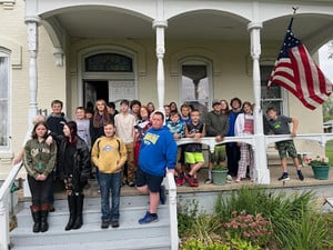 Students visited Boorman House Museum in Mauston.