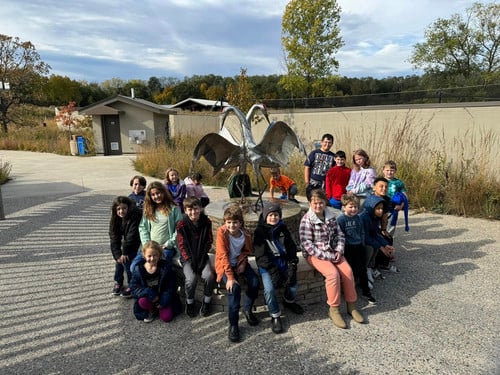 Montessori students visit the International Crane Foundation at Baraboo.