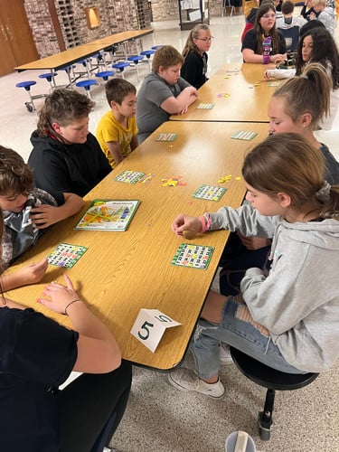 OMS WEB groups got to celebrate Quarter One with a bingo game.