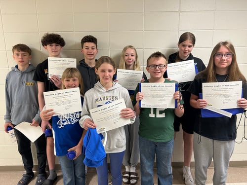 March Golden Eagles of the Month at Olson Middle School.