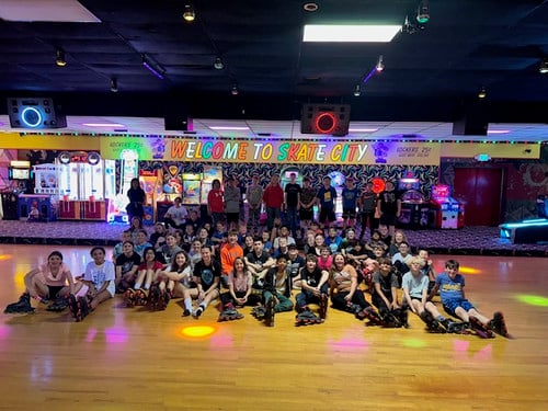 OMS students take a trip to Skate City.