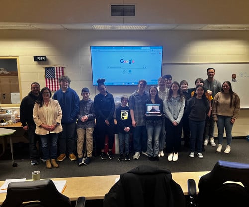 iLEAD middle school students take part of a Shark Tank Challenge.