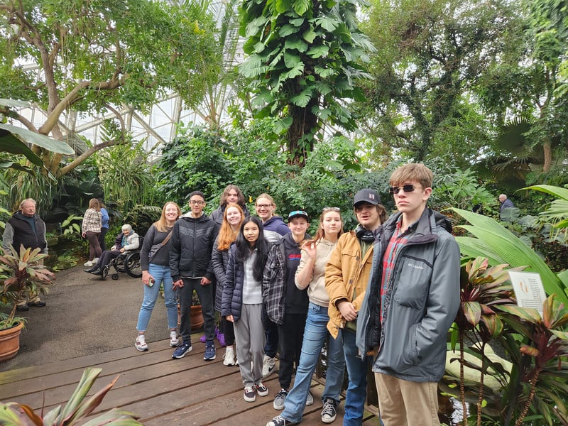 MHS students visited the Horticultural Domes in Milwaukee.