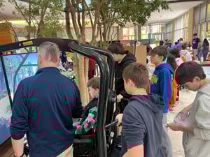 Students participating at a science fair in UW-Madison.